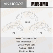 Колодки барабанные MASUMA OPEL CORSA-D 06-14 (1/12)