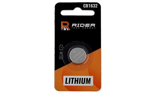 Батарейка литиевая Rider Lithium,CR1632 (Ø16.0x3.2мм), 3В, 1 шт, арт. CR1632-1BL