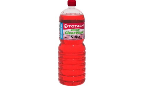 Стеклоомывающая жидкость Totachi Niro Clear View, летняя, 0°C, водооталкивающий эффект, с ароматом бубль губ, 1.7л, арт. 9K418