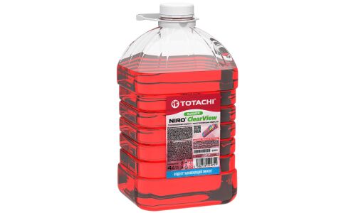 Стеклоомывающая жидкость Totachi Niro Clear View, летняя, 0°C, водооталкивающий эффект, с ароматом бубль губ, 4л, арт. 9K404