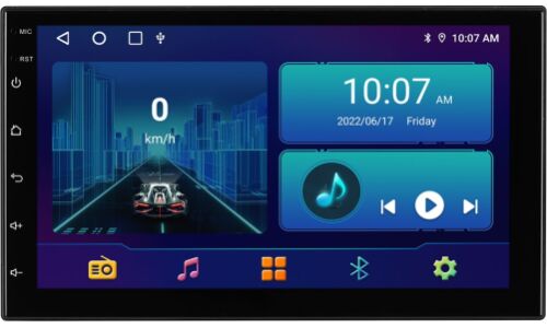Мультимедийный центр Aspect AV-W72P, 2 DIN, Android 11, 7" (1024x600), USB/AUX/Bluetooth, 4х50Вт, поддержка камеры заднего вида, с GPS