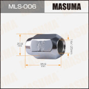 Гайка колесная Masuma MLS-006, закрытая, M14x1.25(R), длина 35.9мм, коническая посадка, под ключ 21мм