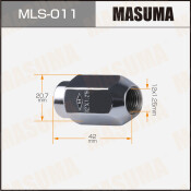 Гайка колесная Masuma MLS-011, закрытая, для Nissan, M12x1.25(R), длина 42мм, коническая посадка, под ключ 21мм