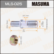 Шпилька колесная Masuma MLS-025, для грузовиков Mitsubishi Fuso, M22x1.5(R), M20x1.5(L), длина 91.1мм
