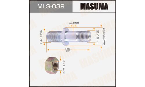 Шпилька колесная Masuma MLS-039, для грузовиков Isuzu, M22x1.5(R), M24x1.5(L), длина 89мм
