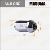 Гайка колесная Masuma MLS-050, закрытая, M12x1.5(R), длина 44.8мм, коническая посадка, под ключ 19мм, комплект 20 шт