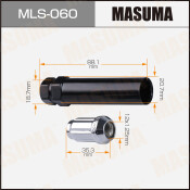 Гайка колесная Masuma MLS-060, закрытая, M12x1.25(R), длина 35.3мм, коническая посадка, с секретом + переходник под ключ 19мм, 4 шт