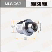 Гайка колесная Masuma MLS-062, закрытая, для внедорожников Toyota, M14x1.5(R), длина 37.6мм, с прессшайбой 30мм, под ключ 21мм