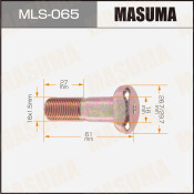 Шпилька колесная Masuma MLS-065, для грузовиков Toyota, M16x1.5(R), длина 61мм