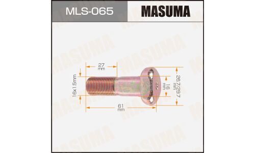 Шпилька колесная Masuma MLS-065, для грузовиков Toyota, M16x1.5(R), длина 61мм