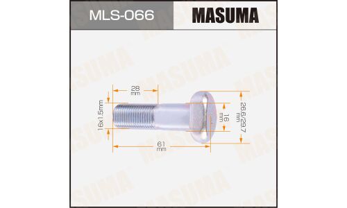 Шпилька колесная Masuma MLS-066, для грузовиков Toyota, M16x1.5(L), длина 61мм