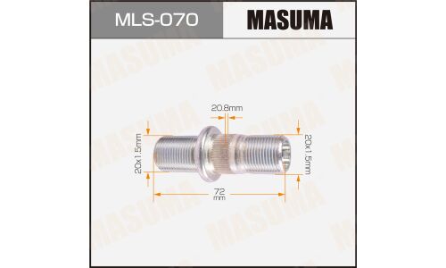 Шпилька колесная Masuma MLS-070, для грузовиков Toyota, M20x1.5(R), M20x1.5(L), длина 71.7мм