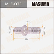 Шпилька колесная Masuma MLS-071, для грузовиков Toyota, M16x1.5(R), M16x1.5(R), длина 68мм