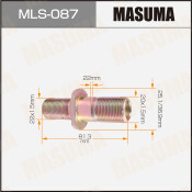 Шпилька колесная Masuma MLS-087, для грузовиков Isuzu, M22x1.5(R), M20x1.5(R), длина 81.5мм