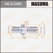Шпилька колесная Masuma MLS-095, для грузовиков Isuzu, M16x1.5(L), M16x1.5(L), длина 67.2мм