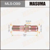 Шпилька колесная Masuma MLS-099, для грузовиков Isuzu, M16x1.5(R), M16x1.5(R), длина 73.6мм