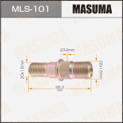 Шпилька колесная Masuma MLS-101, для грузовиков Isuzu, M22x1.5(R), M20x1.5(R), длина 85.5мм
