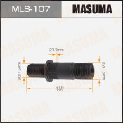 Шпилька колесная Masuma MLS-107, для грузовиков Isuzu, M22x1.5(R), M20x1.5(R), длина 90.5мм