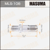Шпилька колесная Masuma MLS-108, для грузовиков Isuzu, M22x1.5(R), M20x1.5(L), длина 91мм
