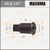 Футорка колесная Masuma MLS-127, для грузовиков Mitsubishi Fuso, M30x1.5(R), M30x1.5(R), длина 62.8мм, под ключ 21мм, 1 шт