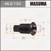 Футорка колесная Masuma MLS-133, для Isuzu, M25x1.5(L), M16x1.5(L), длина 56.4мм, под ключ 17мм, 1 шт