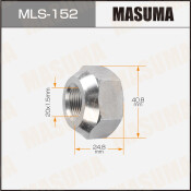 Гайка колесная Masuma MLS-152, открытая, для грузовиков Toyota, M20x1.5(L), длина 24.8мм, коническая посадка, под ключ 41мм