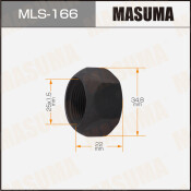 Гайка колесная Masuma MLS-166, открытая, для грузовиков Nissan, M25x1.5(R), длина 22мм, коническая посадка, под ключ 35мм, 1 шт