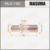 Шпилька колесная Masuma MLS-190, для Isuzu, M22x1.5(R), M20x1.5(R), длина 84.4мм