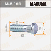 Шпилька колесная Masuma MLS-195, для Nissan / Infiniti / Subaru, M12x1.25(R), длина 47мм