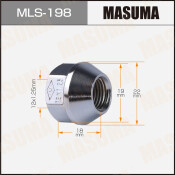 Гайка колесная Masuma MLS-198, открытая, M12x1.25(R), длина 17.8мм, коническая посадка, под ключ 19мм