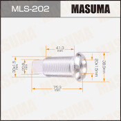 Футорка колесная Masuma MLS-202, для Isuzu, M30x1.5(L), M20x1.5(L), длина 75.3мм, под ключ 21мм