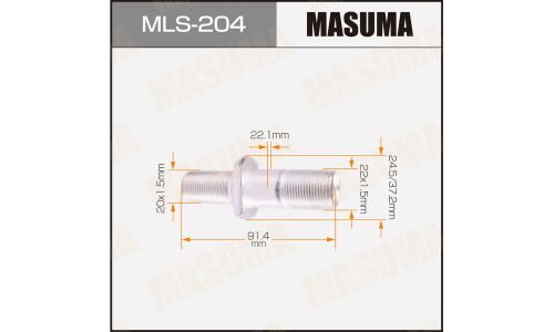 Шпилька колесная Masuma MLS-204, для Isuzu, M22x1.5(R), M20x1.5(L), длина 92мм