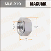 Гайка колесная Masuma MLS-210, открытая, для грузовиков Isuzu, M20x1.5(R), длина 16мм, плоская посадка, под ключ 30мм