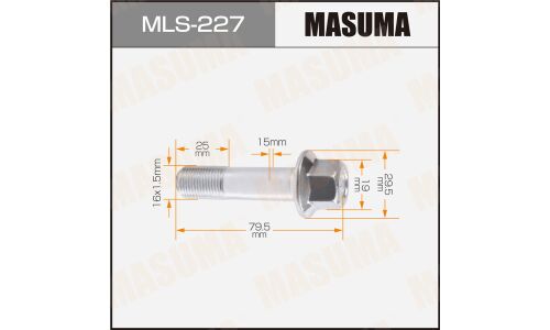 Болт амортизатора регулировочный Masuma, 16х1.5, для Honda, арт. MLS-227