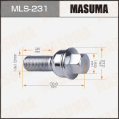 Болт колесный Masuma MLS-231, для Volkswagen / Audi, M14x1.5(R), длина 58.8мм, сфера R14, под ключ 17мм