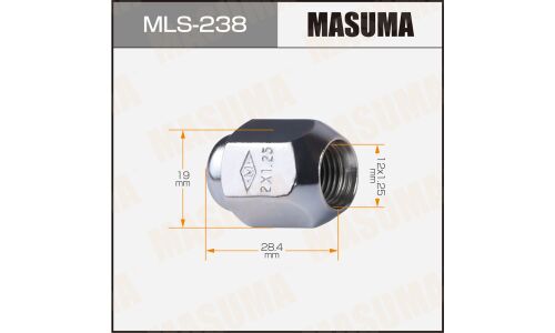 Гайка MASUMA 12x1.25мм, L=28.4мм, под ключ=19мм / Toyota