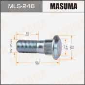 Шпилька колесная Masuma, для Nissan, M12x1.25(R), длина 39.7мм, арт. MLS-246