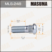 Шпилька MASUMA 14x1.5мм, L=51,2мм / Nissan