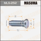 Шпилька колесная Masuma, для Ford, M14x2(R), длина 47.1мм, арт. MLS-252