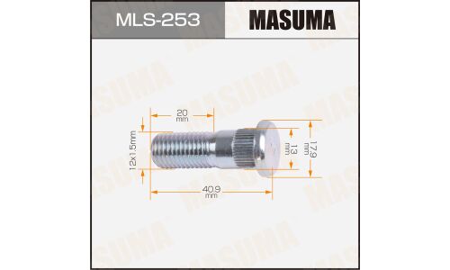 Шпилька MASUMA 12x1.5мм, L=40,9мм / Ford