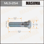 Шпилька MASUMA 12x1.5мм, L=52.9мм / Ford