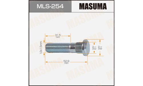 Шпилька MASUMA 12x1.5мм, L=52.9мм / Ford