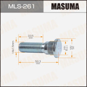 Шпилька MASUMA 14x1.5мм, L=56,3мм / Ssangyong