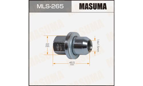 Гайка MASUMA 14x1.5мм, L=46.5мм, под ключ=22мм/ Land Rover