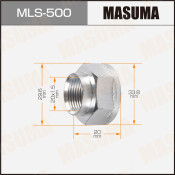 Гайка ШРУСа Masuma, M20x1.5(R), длина 20мм, под ключ 28мм, арт. MLS-500