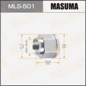Гайка ШРУСа Masuma, M22x1.5(R), длина 29.6мм, под ключ 32мм, арт. MLS-501