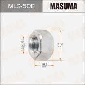 Гайка ШРУСа Masuma, M22x1.5(R), длина 18.2мм, под ключ 32мм, арт. MLS-508