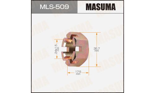 Гайка ШРУСа Masuma, M24x1.5(R), длина 17.5мм, под ключ 36мм, арт. MLS-509