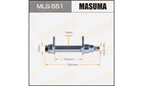 Комплект болта регулировочного (эксцентрика) Masuma MLS-551, для Toyota (OEM 48409-60020, 48452-35020, 90119-14120) (+гайка, шайба)