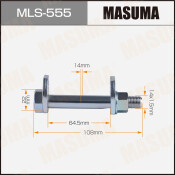 Комплект болта регулировочного (эксцентрика) Masuma MLS-555, для Toyota (OEM 48190-28010, 48198-50011, 90179-14007, 48198-14010) (+гайка, шайба)